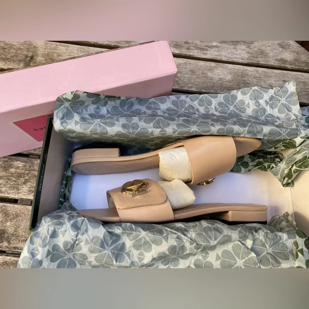Kate Spade New York Ferry Slide Sandals Leather